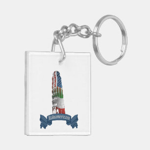 Italoamericano Italian American Keyring