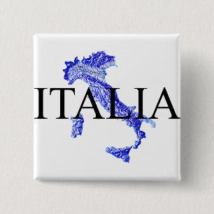 Italy 15 Cm Square Badge