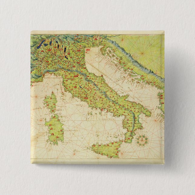 Italy 15 Cm Square Badge (Front)