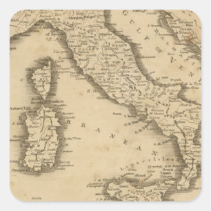 Italy 18 square sticker