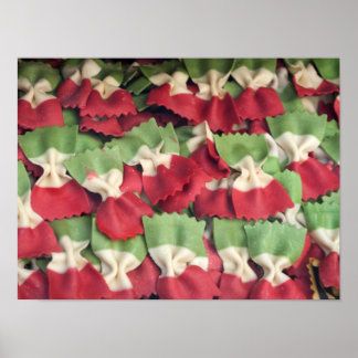 Italy 3 Coloured Pasta Poster