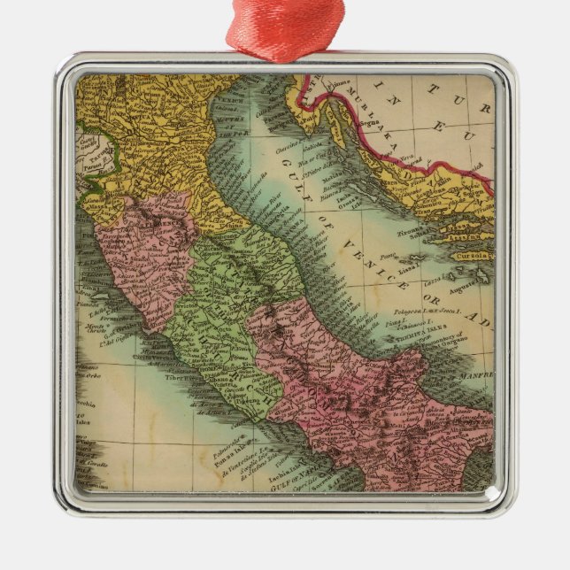 Italy 3 metal tree decoration (Front)