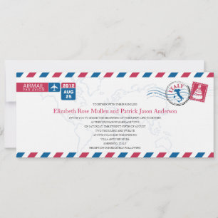 ITALY Airmail Wedding Invitation