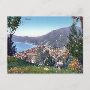 Italy, Alassio, Town and Bay Postcard