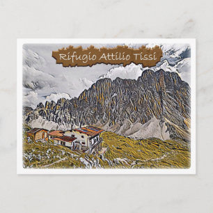 Italy - alpine hut Attilio Tissi - Dolomiti - Postcard