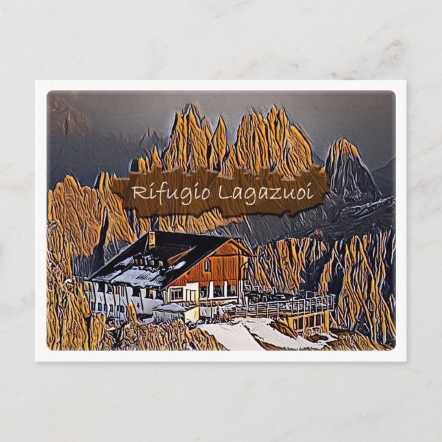 Italy - alpine hut Lagazuoi - Dolomiti - Postcard (Front)