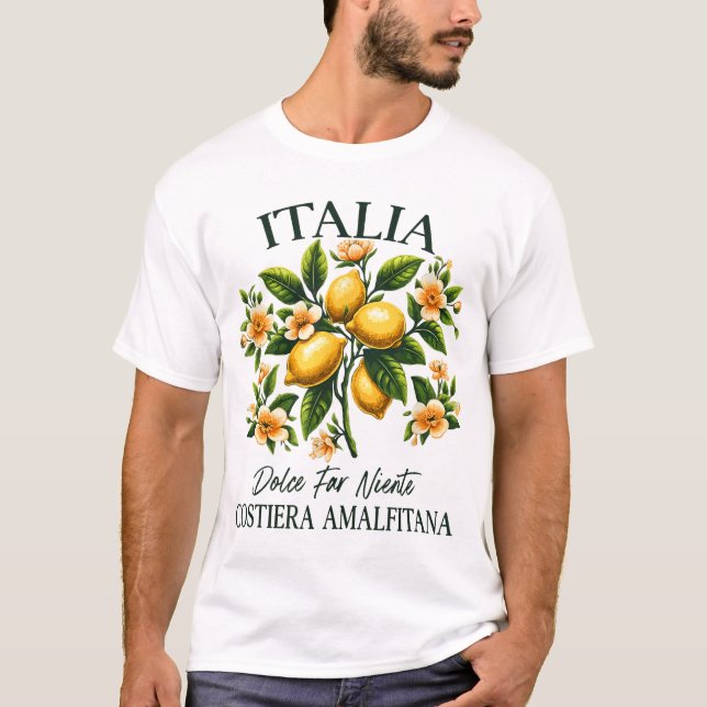  Italy Amalfi Coast Lemon Souvenier Italia  T-Shirt (Front)