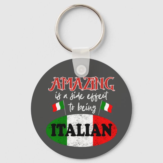Italy Amazing Italian Proud Funny Sarcastic Humour Key Ring (Front)