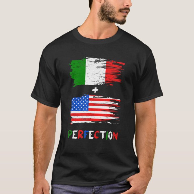 Italy America Italian American Flag Perfection Foo T-Shirt (Front)