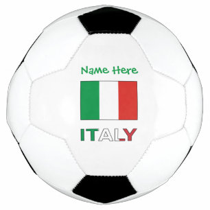 Italy and Italian Flag Green Personalisation  Football