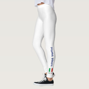 Italy and Italian Flag with Your Name Leggings