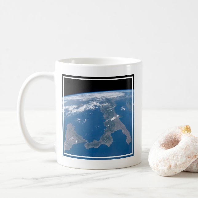 Italy And Its Island Sicily. Coffee Mug (With Donut)