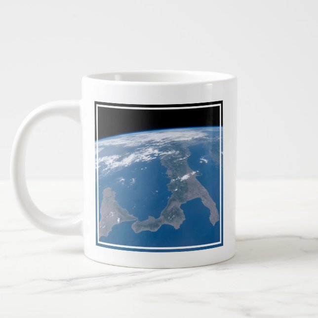 Italy And Its Island Sicily. Large Coffee Mug (Left)