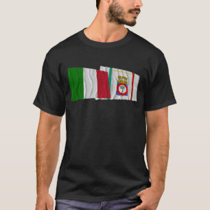 Italy and Puglia waving flags T-Shirt