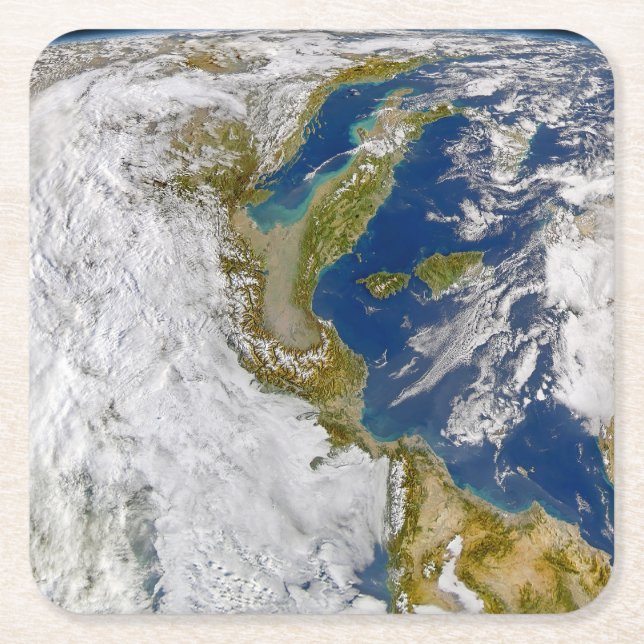 Italy And The Adriatic Sea. Square Paper Coaster (Front)