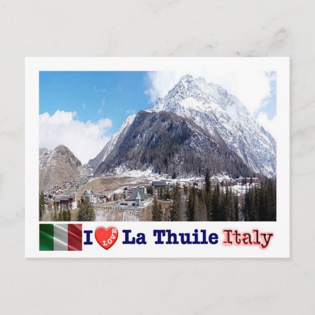 Italy - Aosta Valley - La Thuile - I Love - Postcard (Front)