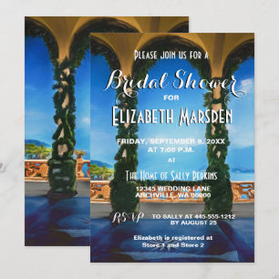 Italy Arches Elegant Bridal Shower Invitation