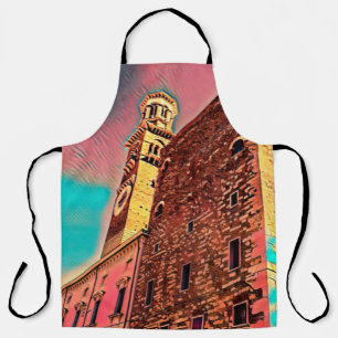 Italy architecture painting apron