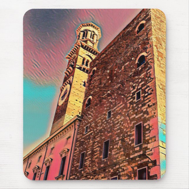 Italy architecture painting mouse mat (Front)