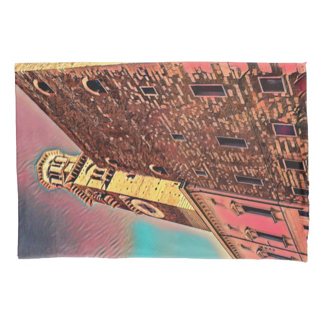 Italy architecture painting pillowcase (Front)