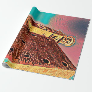 Italy architecture painting wrapping paper