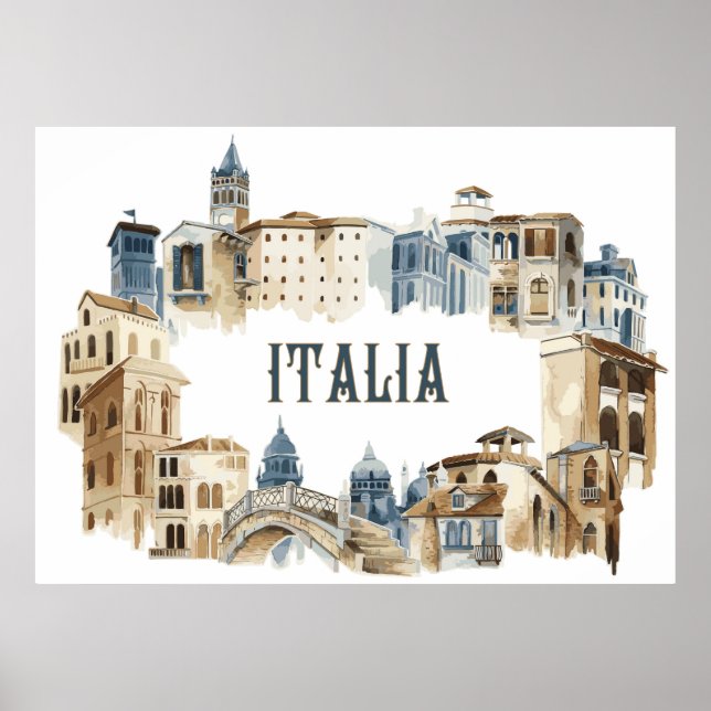 Italy Architecture Poster (Front)