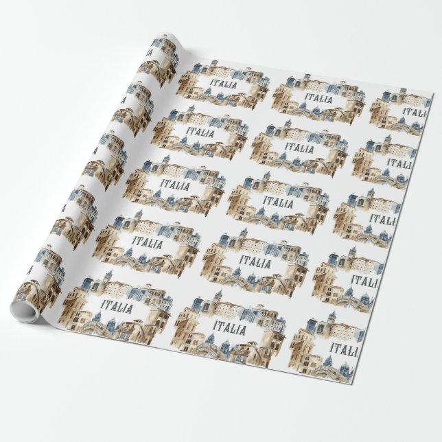 Italy Architecture Wrapping Paper (Unrolled)
