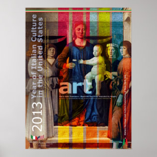 Italy Art Poster Year of Italian Culture in USA