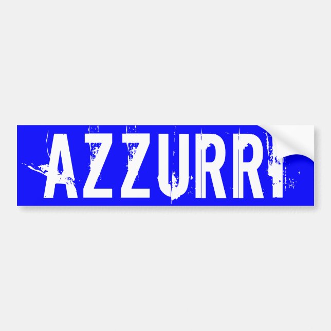Italy "AZZURRI" Bumper Sticker (Front)