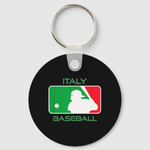 Italy Baseball Fan Italian Flag Clic European Key Ring