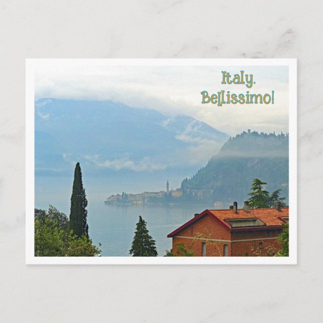 Italy. Bellissimo!  Village In Clouds    Postcard (Front)