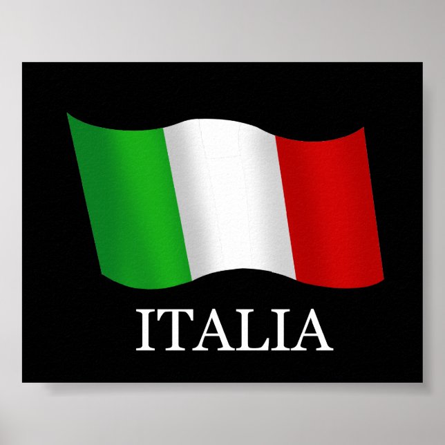 Italy Best seller wavy flag for Italians Poster (Front)