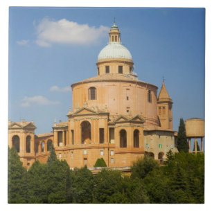 Italy, Bologna, Sunny Day with Portico di San Tile