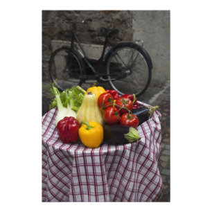 Italy, Brescia Province, Gargnano. Table with Photo Print