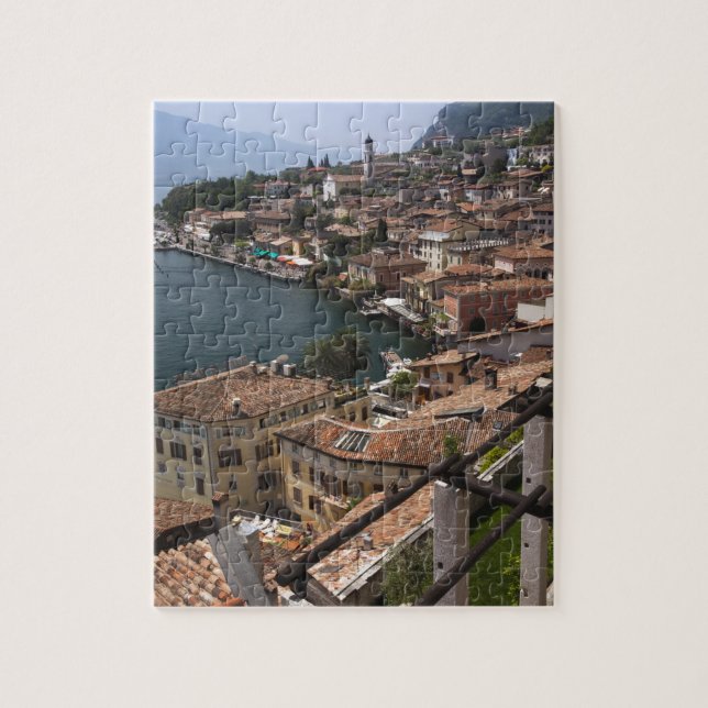 Italy, Brescia Province, Limone sul Garda. Town Jigsaw Puzzle (Vertical)