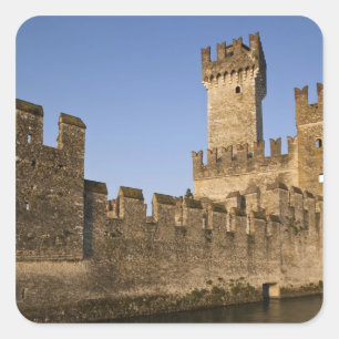 Italy, Brescia Province, Sirmione. Castello Square Sticker