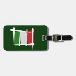 Italy Brush Flag Luggage Tag