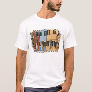 Italy, Burano. Colourful row of homes and empty T-Shirt