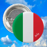 Italy button, patriotic Italian Flag fashion 3 Cm Round Badge<br><div class="desc">Buttons: Italy & Italian Flag - love my country,  travel,  holiday,  national patriots / sports fans</div>