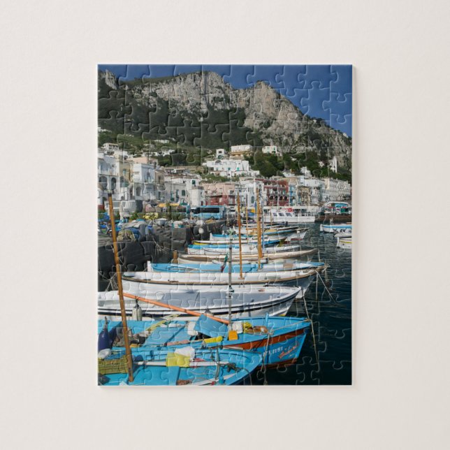 ITALY, Campania, (Bay of Naples), CAPRI: Marina Jigsaw Puzzle (Vertical)