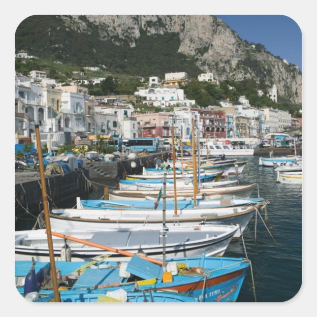 ITALY, Campania, (Bay of Naples), CAPRI: Marina Square Sticker (Front)