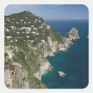 ITALY, Campania, (Bay of Naples), CAPRI: Square Sticker