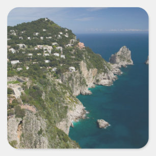 ITALY, Campania, (Bay of Naples), CAPRI: Square Sticker
