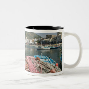 ITALY, Campania, (Bay of Naples), ISCHIA, FORIO: Two-Tone Coffee Mug