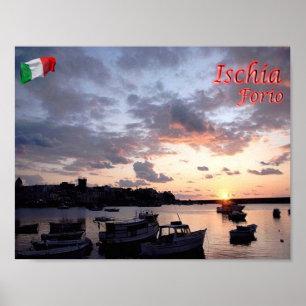 Italy - Campania - Ischia Island - Fori - Sunset - Poster