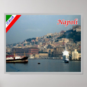 Italy - Campania - Naples - Harbour - Poster