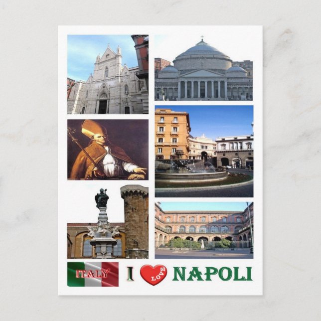 Italy - Campania - Naples - I Love - Postcard (Front)