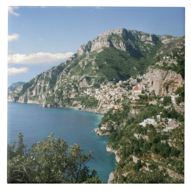 Italy, Campania, Sorrentine Peninsula, Positano, Tile (Front)