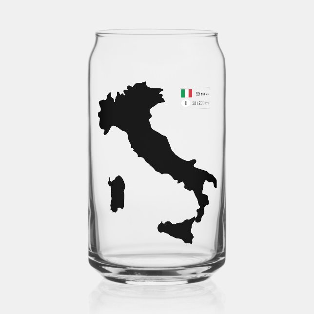 Italy Can Glass (Front)