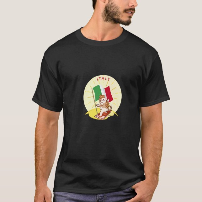 Italy Cat Fries T-Shirt (Front)